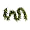 9ft. Pre-Lit Artificial Real Touch Norfolk Island Pine Garland with 50 Warm White LED Lights and Natural Look
